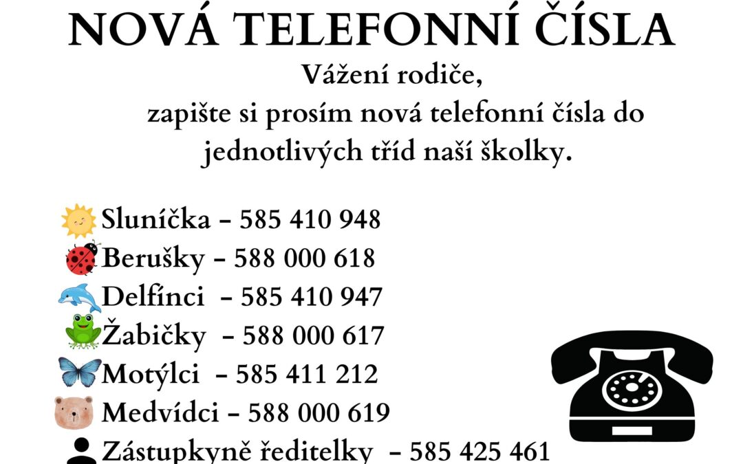 Nová telefonní čísla